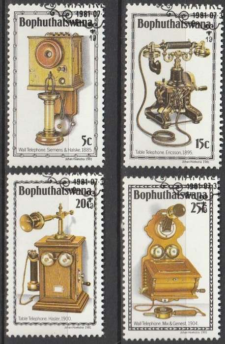 Bophuthatswana - 1981 - History of the Telephone - Complete Set