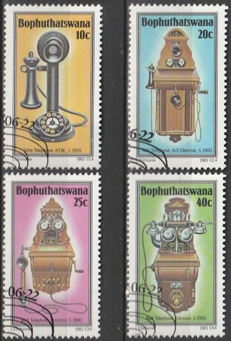 Bophuthatswana - 1983 - History of the Telephone - Complete Set