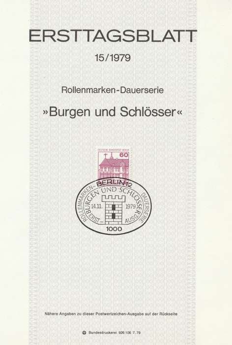 Germany BERLIN West Federal - 1977 to 1987 - Castles and Palaces - Complete Set (21)
