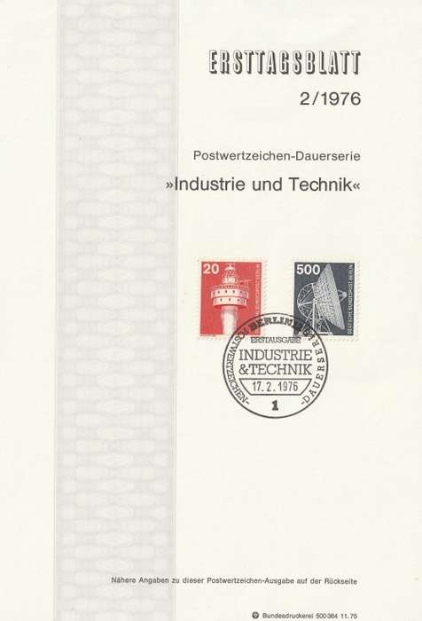Germany BERLIN West Federal - 1977 to 1987 - Industry and Technology - Part Set