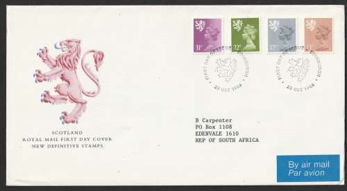 Great Britain QE II - 1984 - FDC - Regional Issues Machins Ireland Wales Scotland