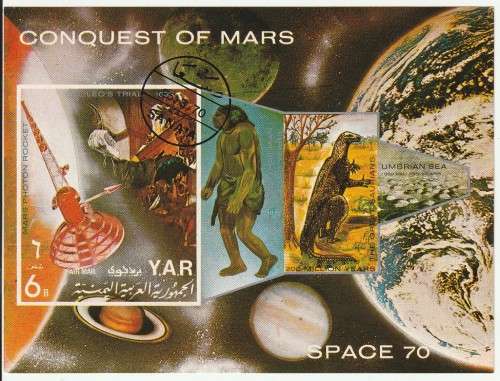 Yemen Arab Republic YAR - 1970 - Space 70 Conquest of Mars Miniature Sheets