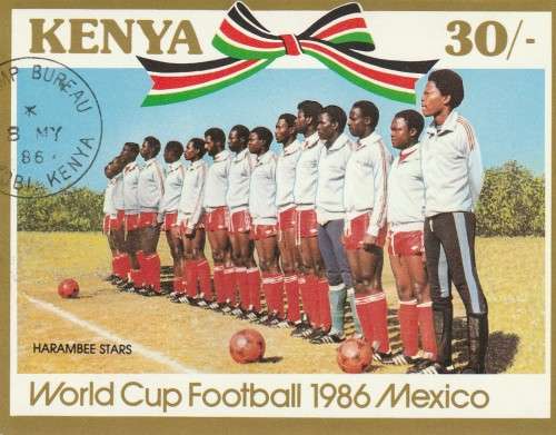 Kenya - 1986 - Souvenir Sheet - World Cup Championships Mexico Harambee Stars