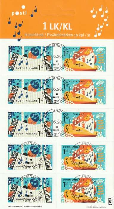 Finland - 2014 - Europa Musical Instruments - Sheet