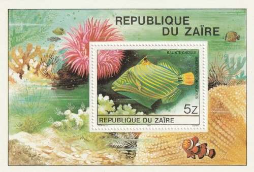 Zaire Congo Democratic Republic Kinshasa - 1980 - Fish Definitive
