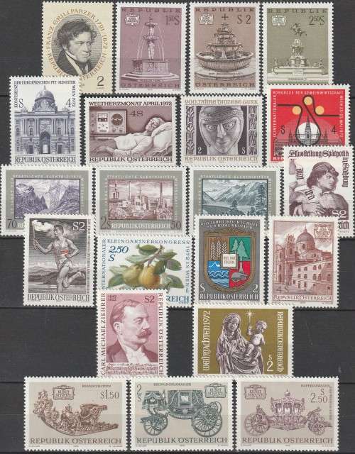 Austria - 1972 - Commemorative Year Set Part