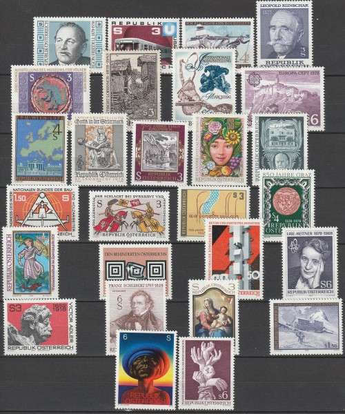 Austria - 1978 - Commemorative Year Set PART