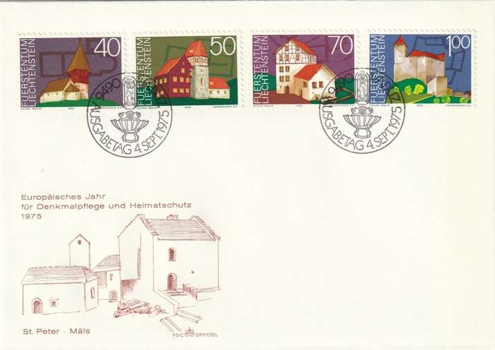 Lichtenstein - 1975 - European Architectural Heritage Year Castles and Keeps