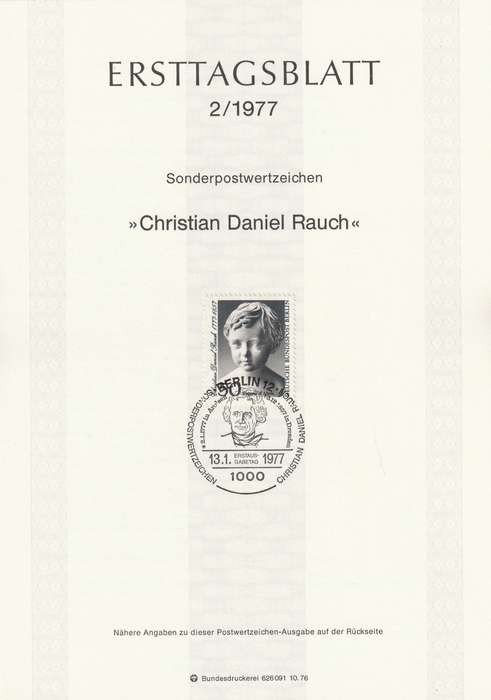 Germany - Berlin - 1977 - Christian Daniel Rausch Sculptor