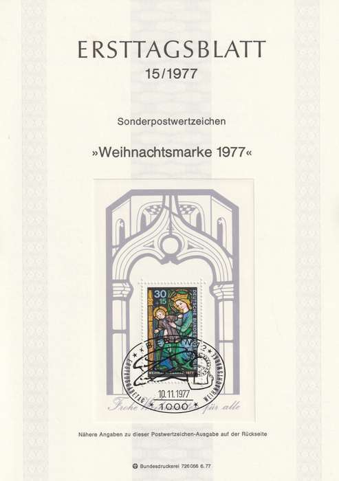 Germany - Berlin - 1977 - Christmas Stained Glass Window