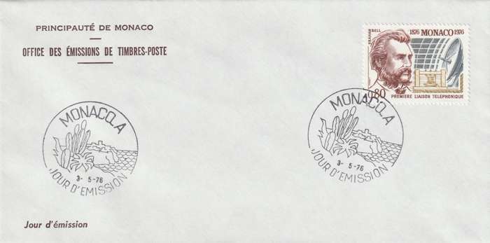 Monaco - 1976 - Centenary of first telephone call by Alexander Graham Bell