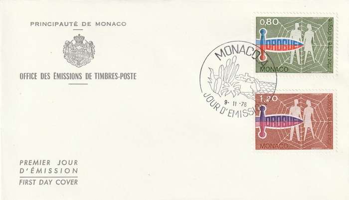 Monaco - 1976 - Fight against drug abuse