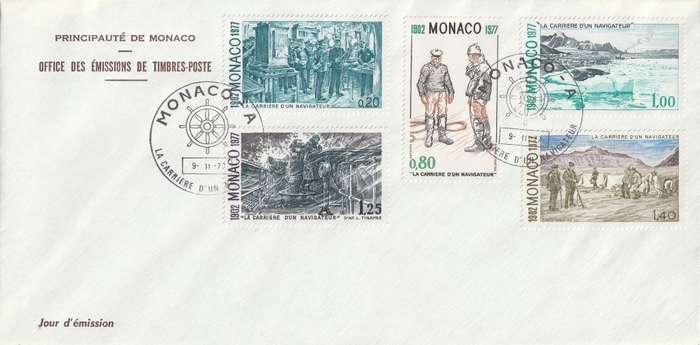 Monaco - 1977 - The Career of a Sailor by Prince Albert I (Set 2 - 2 covers)