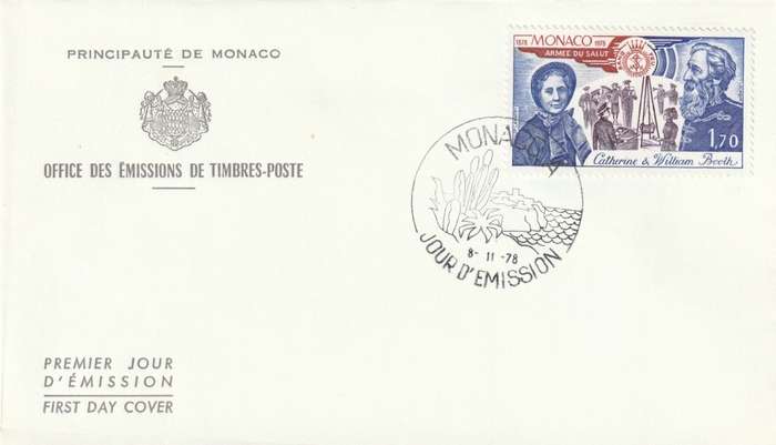 Monaco - 1978 - Centenary of founding of Salvation Army