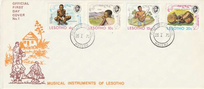 Lesotho - 1975 - Musical Instruments FDC