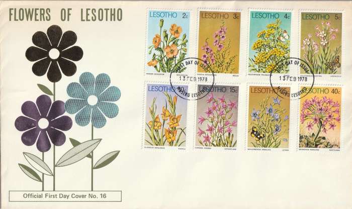 Lesotho - 1978 - Flowers Flora - Complete Set on FDC
