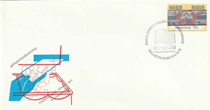Netherlands - 1976 - American Bicentennial Collectors Day Interphil 76 Commemorative Cover