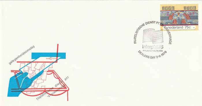 Netherlands - 1976 - American Bicentennial Dealers Day Interphil 76 Commemorative Cover