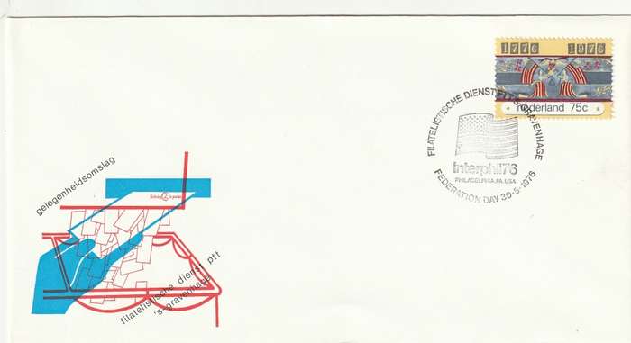 Netherlands - 1976 - American Bicentennial Federation Day Interphil 76 Commemorative Cover