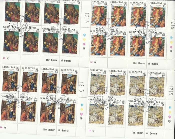 Gibraltar - 1978 - Christmas Control Blocks CTO