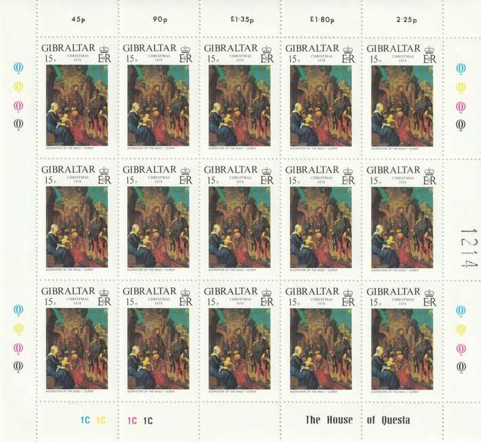 Gibraltar - 1978 - Christmas Complete Sheets