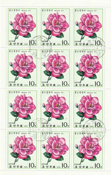 North Korea DPR - 1979 - Roses Flowers