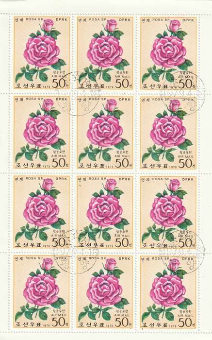 North Korea DPR - 1979 - Roses Flowers