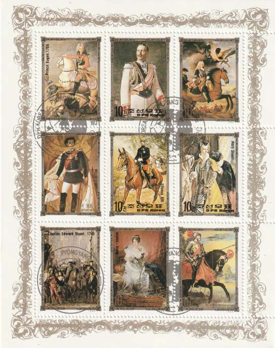 North Korea DPR - 1984 - Historic European Royalty Scenes