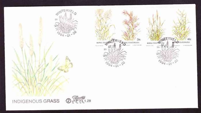 Bophuthatswana - 1984 - Indigenous Grasses Grass - First Day Cover - Small