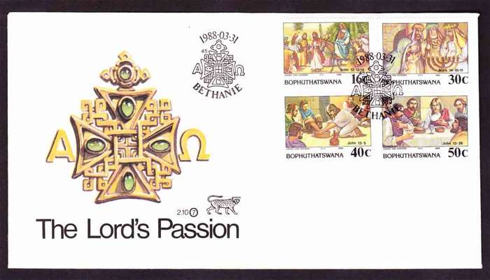 Bophuthatswana - 1988 - Easter The Lords Passion - First Day Cover - Small