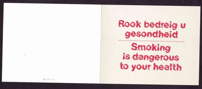 Bophuthatswana - 1980 - Stop Smoking Campaign, Cigarette - First Day Collectors Small Card