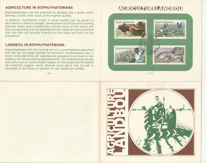 Bophuthatswana - 1979 - Agriculture - First Day Collectors Small Card