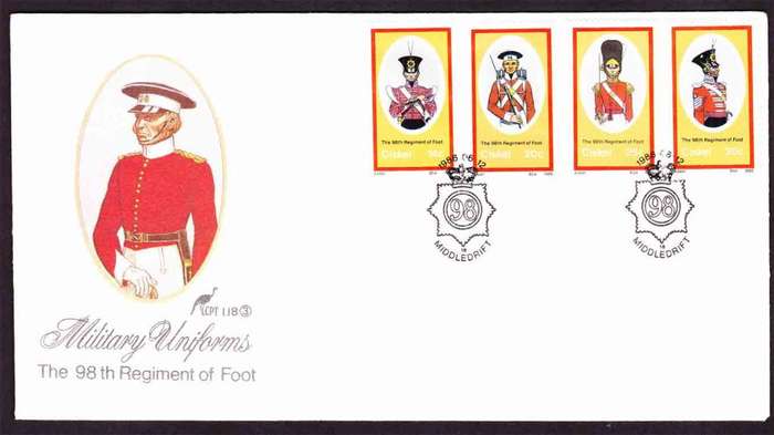 Ciskei - 1986 - Military Uniforms - 98th Foot Regiment - First Day Cover - Small