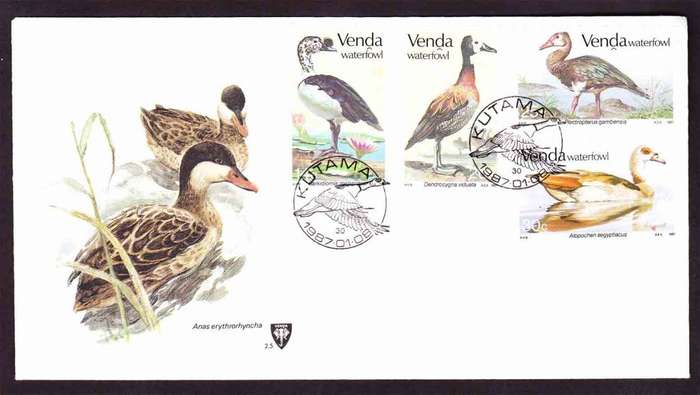 Venda - 1987 - Waterfowl Birds Vogel Wasservogel - First Day Cover - Small