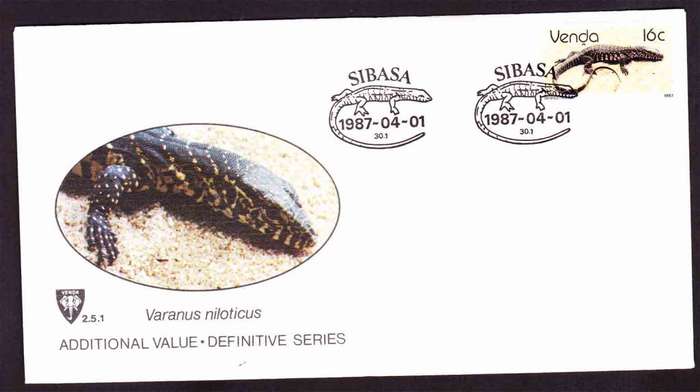 Venda - 1987 - Second Definitive Lizards and Snakes Reptiles Additional Value Iguana Water Leguan