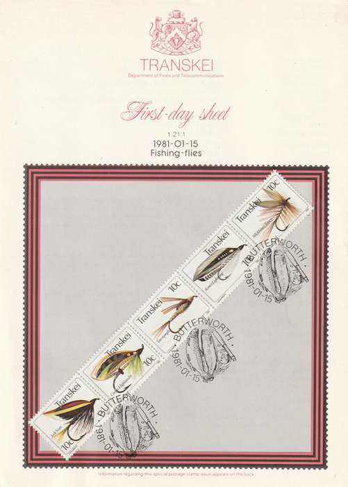 Transkei - 1981 - Fishing Flies Angling - First Day Sheet - Medium