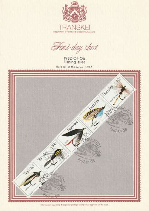 Transkei - 1982 - Fishing Flies Angling - First Day Sheet - Medium