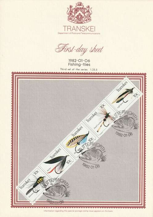 Transkei - 1982 - Fishing Flies Angling - First Day Sheet - Medium