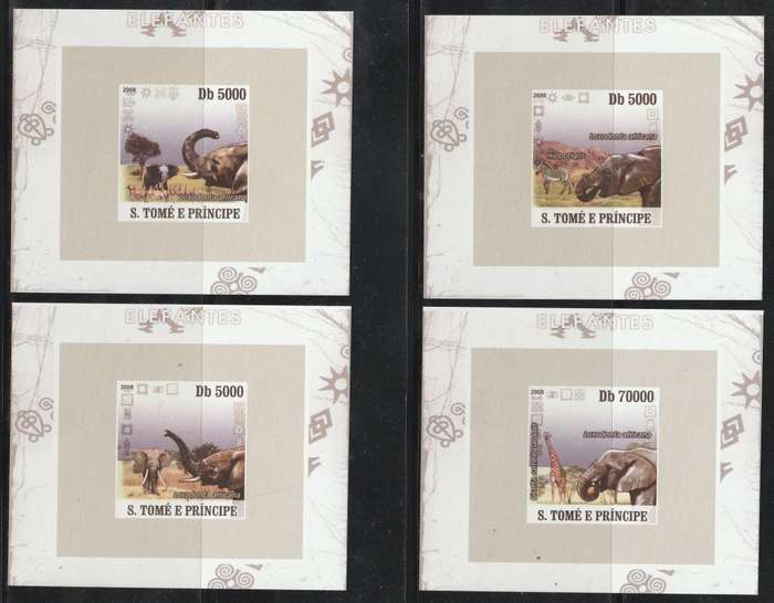 Sao Tome and Principe St Thomas and Prince Islands - 2008 - Elephants Loxodonta Africana