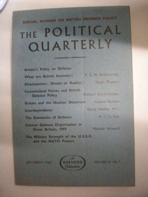 The political quarterly Jan-March 1960