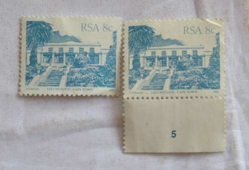 RSA 8c Leeuwenhof Cape Town 2 x stamps