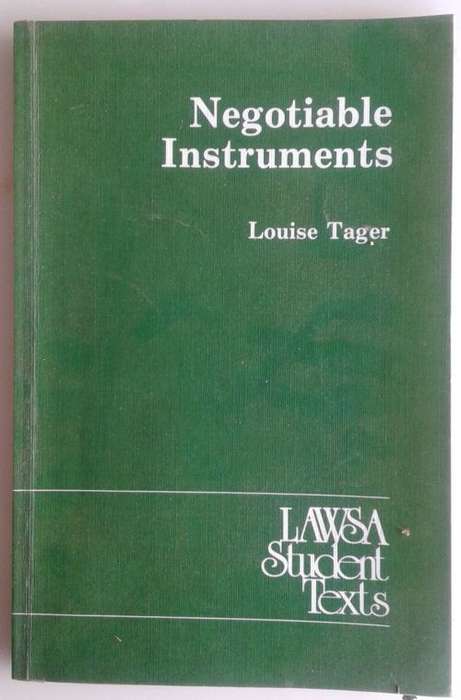 Negotiable instruments by Louise Tager