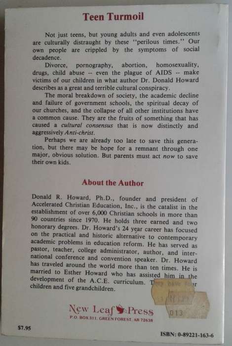 Teen turmoil by Donald R Howard
