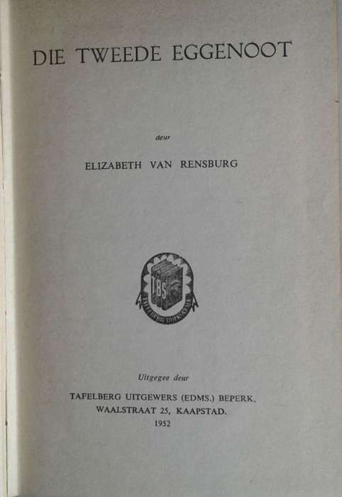 Die tweede eggenoot deur Elizabeth van Rensburg