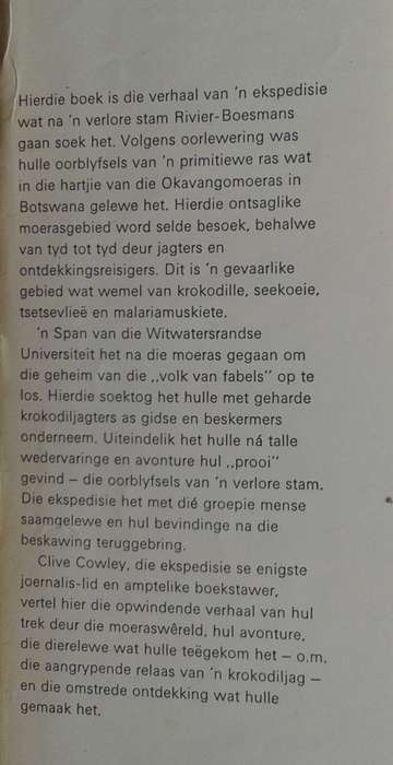 Volk van Fabels - Clive Cowley. Soektog na verlore Boesmanstam in Okavangomoeras.
