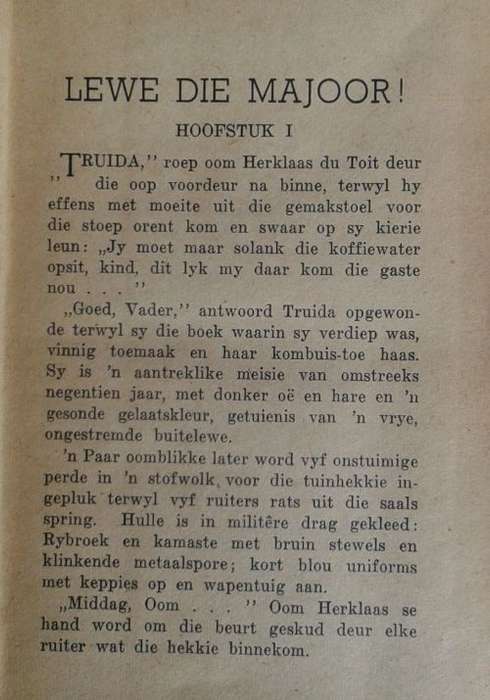 Lewe die majoor deur EP Theron 1942