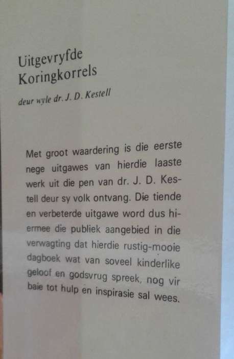 Uitgevryfde koringkorrels deur dr JD Kestell