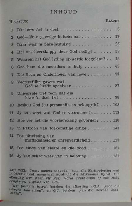Die lewe het `n doel