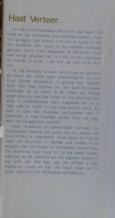 Die haat verteer deur Frieda de Villiers