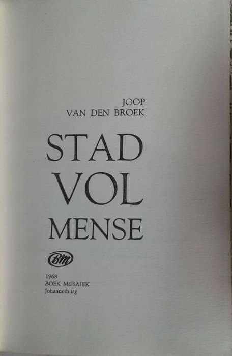 Stad vol mense deur Joop van den Broek